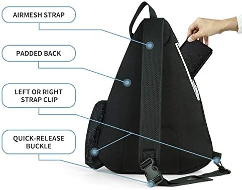 Mangrove Men's & Women's Pickleball Backpack, Adjustable Sling Bag w/Fence Hook, Large Capacity Safety Pocket