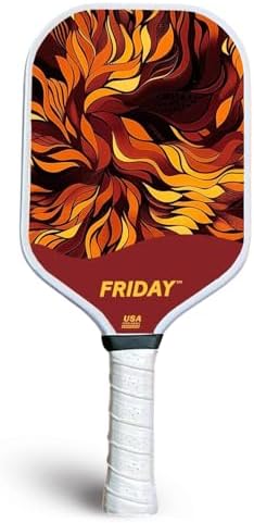 Friday Pickleball Paddle - Durable Carbon Fiber, USA Pickleball Approved, Gritty Surface for Spin