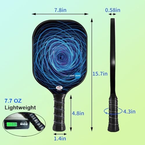 Pickleball Paddles Set of 4, USAPA Approved Fiberglass, Lightweight and Durable for Adults and Beginners, Perfect for Ou