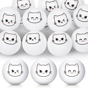 24 Pcs Novelty Face Cute Table Tennis Balls for All Golfers for Outdoor Practice
| Bouncy Cats Toys 24 Pcs Novelty Face
