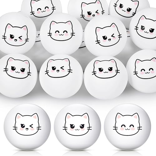 24 Pcs Novelty Face Cute Table Tennis Balls for All Golfers for Outdoor Practice
| Bouncy Cats Toys 24 Pcs Novelty Face