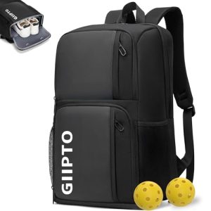 Pickleball Bag for Women Large Pickle Ball Backpack with Shoe Compartment and Fence Hook Fits 4 to 10 Paddles
Pickleball