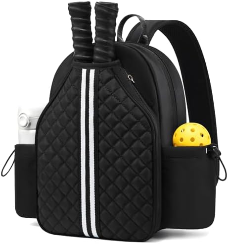 Sucipi Lightweight Pickleball Bags for Women Stylish Quilted Pickleball Paddle Sling Bag Backpack Sucipi Women Lightweig