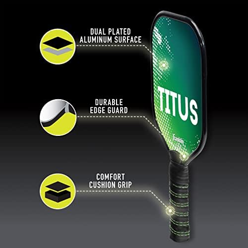 Franklin Sports Pickleball Paddle - Titus + Jet Aluminum Plated USA Pickleball (USAPA) Approved Paddle - Best Pickleball