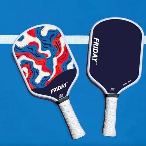 Friday Pickleball Paddle - Durable Carbon Fiber, USA Pickleball Approved, Gritty Surface for Spin