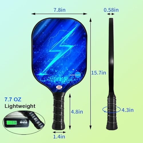 Pickleball Paddles Set of 4, USAPA Approved Fiberglass, Lightweight and Durable for Adults and Beginners, Perfect for Ou