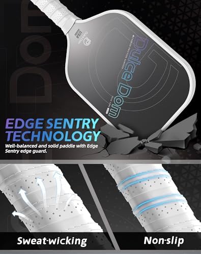 Dulce Dom Pickleball Paddles Set of 4 - USAPA Approved, Fiberglass/Carbon Fiber Pickleball Rackets, Perfect for Beginner