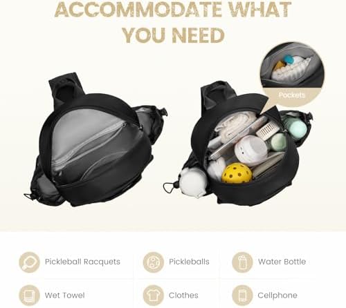 Sucipi Lightweight Pickleball Bags for Women Stylish Quilted Pickleball Paddle Sling Bag Backpack Sucipi Women Lightweig
