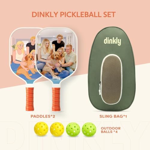 USAPA Approved Graphite/Fiberglass Pickleball Racket Set for Men and Women Beginners