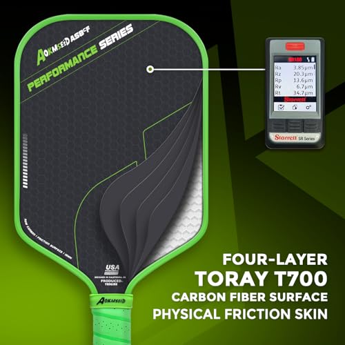 AKS Performance Series Pickleball Paddle for Competitive Players - USAPA Approved Raw Carbon Fiber Pickleball Paddle wit - Image 2