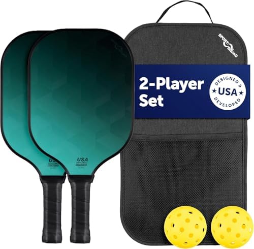 Pickleball Paddles Set of 2 and Single - Lightweight, Durable & High-Performance Playability - USA Team-Developed Racket