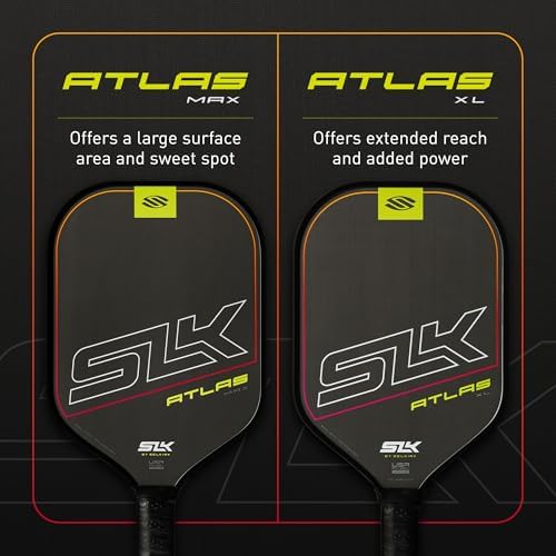 SLK Omega & Atlas Pickleball Paddles | Dual Carbon & Raw Carbon Fiber Face | Powerful Spin & Control for Pickleball Enth