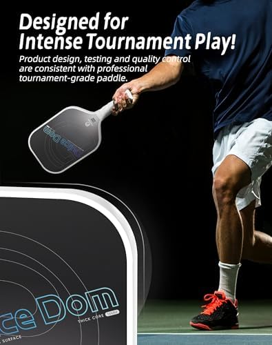 Dulce Dom Pickleball Paddles Set of 4 - USAPA Approved, Fiberglass/Carbon Fiber Pickleball Rackets, Perfect for Beginner
