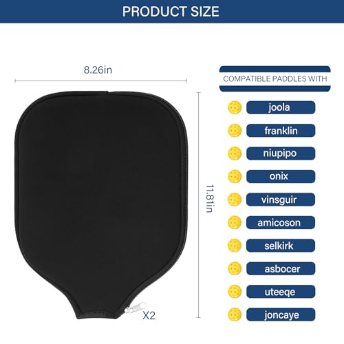 Universal Pickleball Paddle Covers for Storage and Protection - Compatible with Most USAPA Standard and Elongated Paddl - Image 6