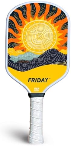 Friday Pickleball Paddle - Durable Carbon Fiber, USA Pickleball Approved, Gritty Surface for Spin