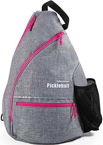 Mangrove Men's & Women's Pickleball Backpack, Adjustable Sling Bag w/Fence Hook, Large Capacity Safety Pocket
