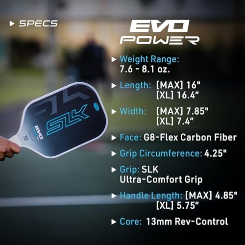 Selkirk Sport SLK Evo Pickleball Paddles for Power and Control Enthusiasts | Selkirk Sport SLK Evo Hybrid Pickleball Pa