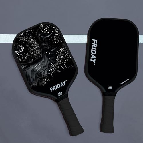 Friday Pickleball Paddle - Durable Carbon Fiber, USA Pickleball Approved, Gritty Surface for Spin