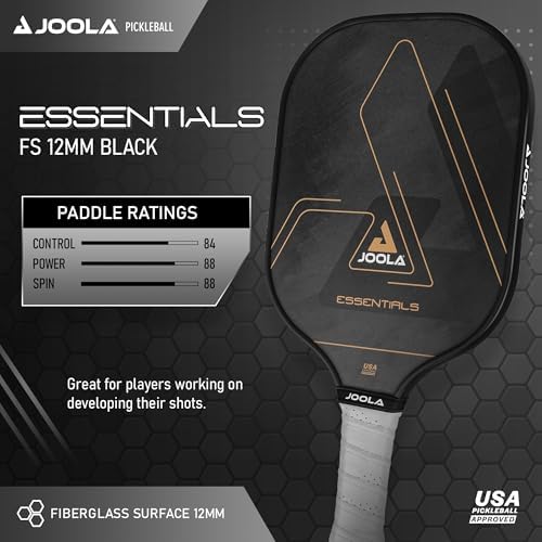 JOOLA Durable & Beginner-Friendly Pickleball Paddle - USAP Approved, Reinforced Fiberglass Surface & Honeycomb Polypropy