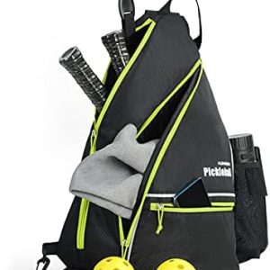 Mangrove Men's & Women's Pickleball Backpack, Adjustable Sling Bag w/Fence Hook, Large Capacity Safety Pocket