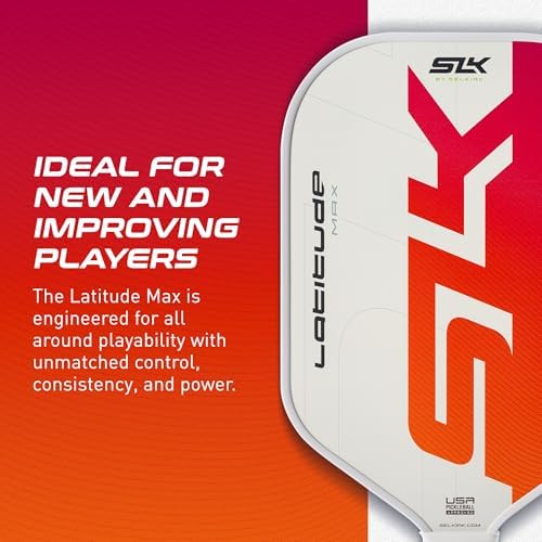 SLK Latitude & Nexus Pickleball Paddles for Serious Players | Graphite Face with SpinFlex Surface | Rev-Core+ / SX4 Poly