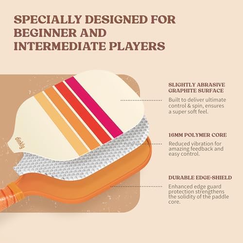 USAPA Approved Graphite/Fiberglass Pickleball Racket Set for Men and Women Beginners