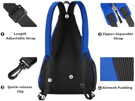 A11N Sports Pickleball Bag - Reversible Crossbody Sling Bag/Backpack for All-Season Fitness Activities