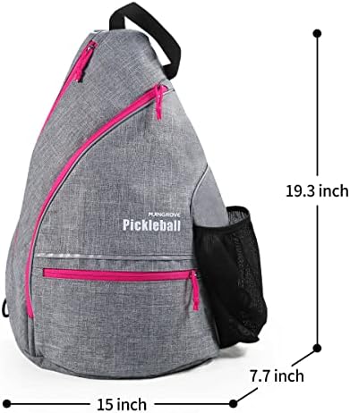 Mangrove Men's & Women's Pickleball Backpack, Adjustable Sling Bag w/Fence Hook, Large Capacity Safety Pocket