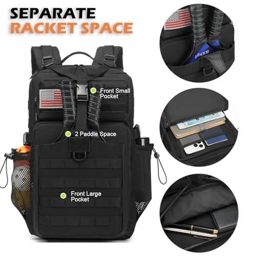 Tactical Pickleball Paddle Bag for Men and Women - Adjustable Shoulder Strap & Molle System Design
| Men's & Women's Pi - Image 3
