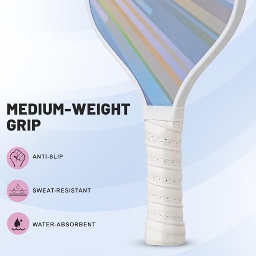 Dulce Dom Pickleball Paddles Set of 4 - USAPA Approved, Fiberglass/Carbon Fiber Pickleball Rackets, Perfect for Beginner