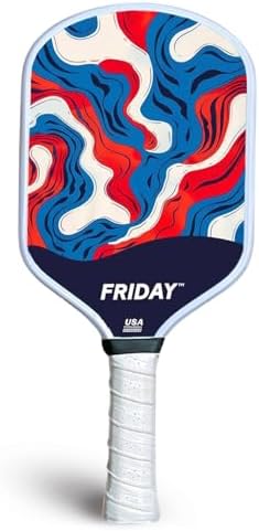 Friday Pickleball Paddle - Durable Carbon Fiber, USA Pickleball Approved, Gritty Surface for Spin
