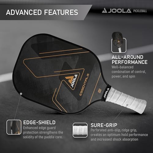 JOOLA Durable & Beginner-Friendly Pickleball Paddle - USAP Approved, Reinforced Fiberglass Surface & Honeycomb Polypropy