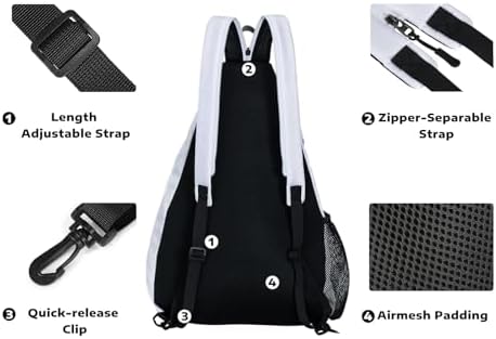 A11N Sports Pickleball Bag - Reversible Crossbody Sling Bag/Backpack for All-Season Fitness Activities