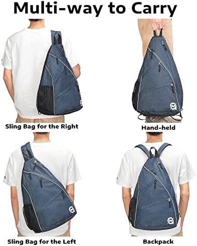 A11N Sports Pickleball Bag - Reversible Crossbody Sling Bag/Backpack for All-Season Fitness Activities