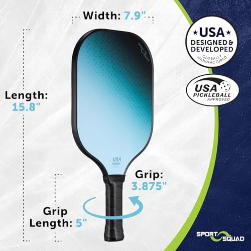 Pickleball Paddles Set of 2 and Single - Lightweight, Durable & High-Performance Playability - USA Team-Developed Racket
