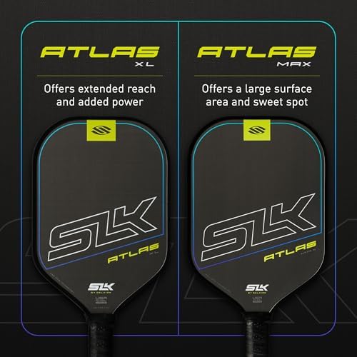 SLK Omega & Atlas Pickleball Paddles | Dual Carbon & Raw Carbon Fiber Face | Powerful Spin & Control for Pickleball Enth