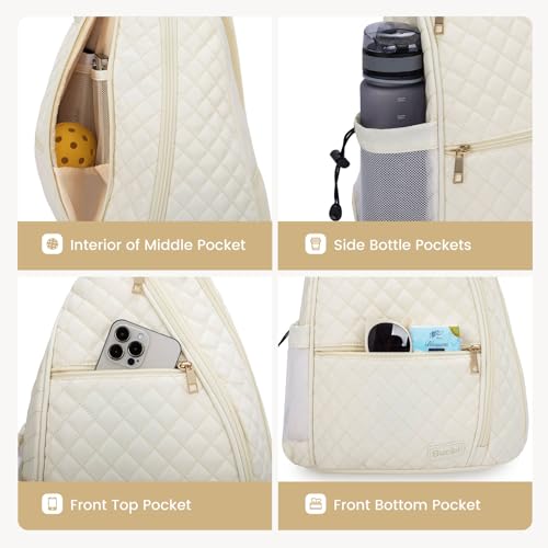 SuciPi Women's Quilted Crossbody Sling Backpack for Tennis & Pickleball - OEKO-TEX STANDARD 100
SuciPi Women's Pickleb - Image 3