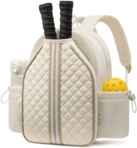 Sucipi Lightweight Pickleball Bags for Women Stylish Quilted Pickleball Paddle Sling Bag Backpack Sucipi Women Lightweig
