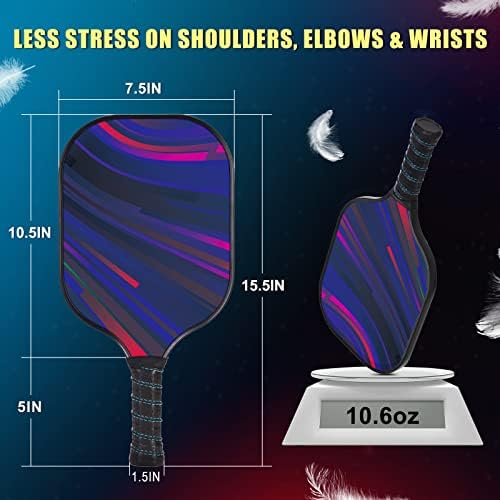 Dulce Dom Pickleball Paddles Set of 4 - USAPA Approved, Fiberglass/Carbon Fiber Pickleball Rackets, Perfect for Beginner