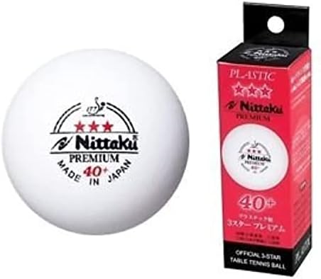 Nittaku 3-Star Premium 40+ Table Tennis Balls - High Quality Table Tennis Balls for Beginners and Experts | Best for Tou