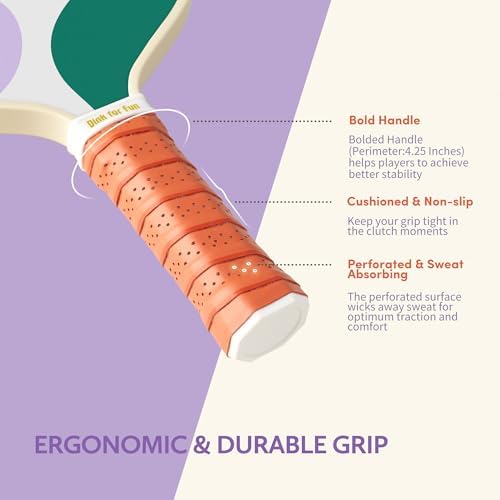 USAPA Approved Graphite/Fiberglass Pickleball Racket Set for Men and Women Beginners