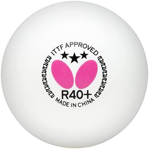 Butterfly R40 Table Tennis Balls - 40mm White Ping Pong Ball - 3 Pack