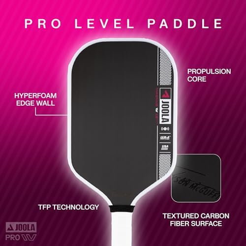 JOOLA Pro IV Pickleball Paddles – Raw Carbon Fiber Surface – UPA-A and USAP Approved – Tech Flex Power – Propulsion Core