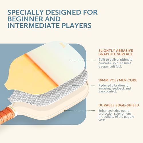 USAPA Approved Graphite/Fiberglass Pickleball Racket Set for Men and Women Beginners