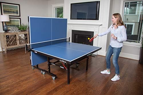 JOOLA Professional Indoor Ping Pong Table with Quick Clamp Net for Quick Assembly and Single Player Mode - Tournament Q