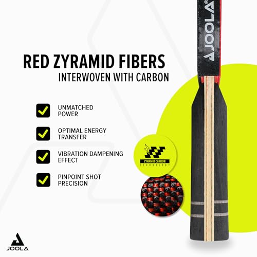 JOOLA Infinity ITTF Approved Carbon Table Tennis Bat for Advanced Players - High-Tech Fibre, 7-Layer Blade, Best Selling - Image 3
