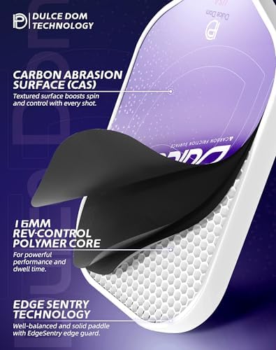 Dulce Dom Pickleball Paddles Set of 4 - USAPA Approved, Fiberglass/Carbon Fiber Pickleball Rackets, Perfect for Beginner