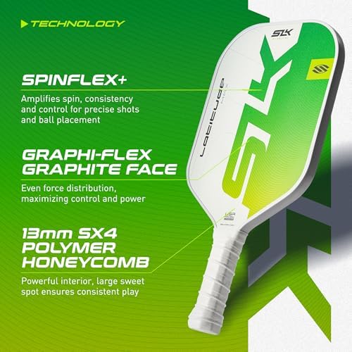 SLK Latitude & Nexus Pickleball Paddles for Serious Players | Graphite Face with SpinFlex Surface | Rev-Core+ / SX4 Poly