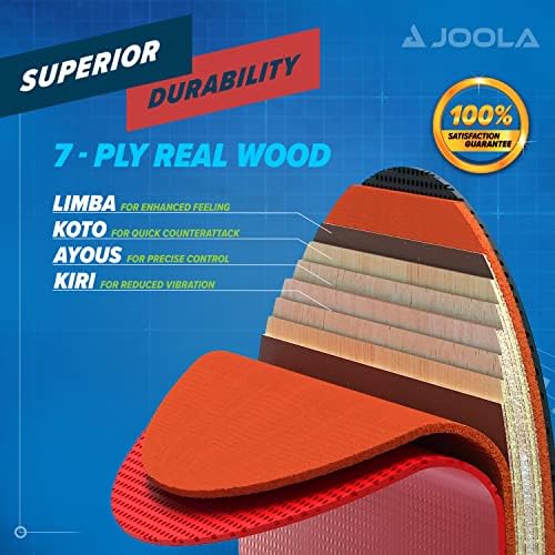 JOOLA Infinity Balance Advanced Performance Ping Pong Paddle for High-Level Training Competition Ready Optimized Spin an