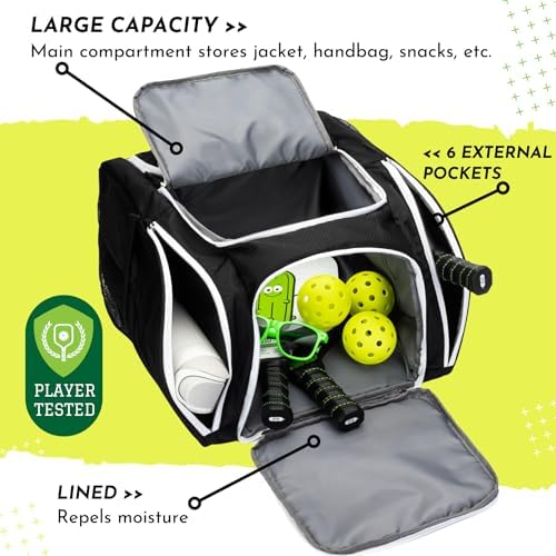 Big Dill Pickleball Backpack for Pickleball Enthusiasts | Large Pickleball Bag with Shoe Compartment for 8+ Paddles & Ac